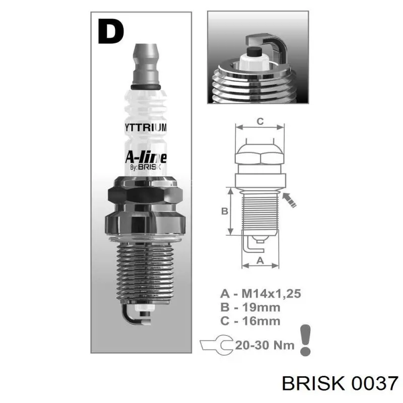 Свеча зажигания Brisk 0037 цена, от 2.57 USD