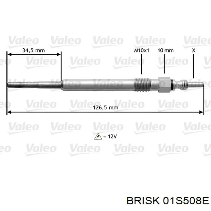 Bujía de incandescencia 01S508E Brisk