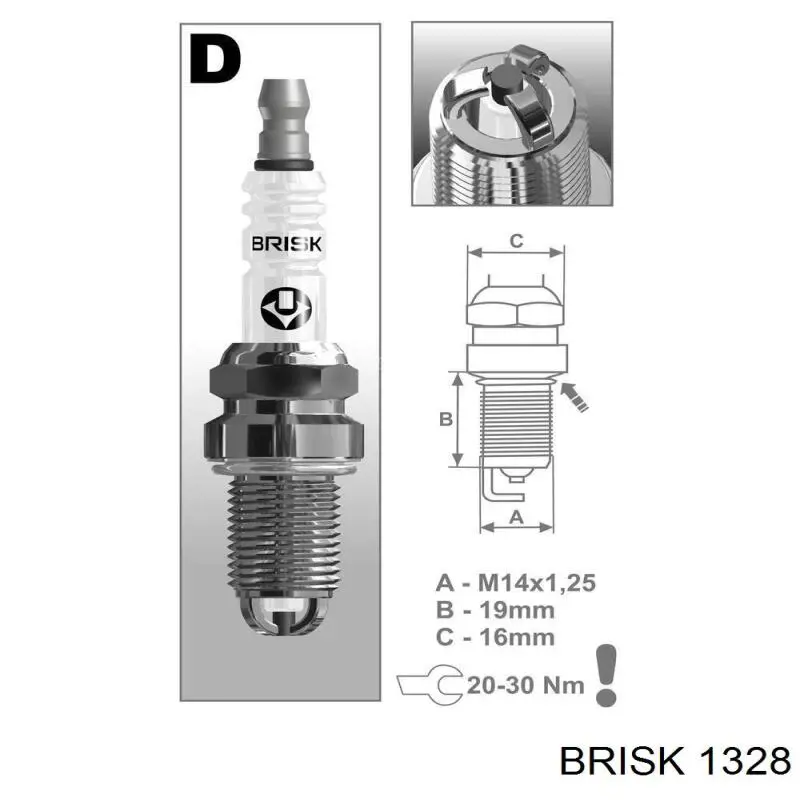 Свечи зажигания 1328 Brisk