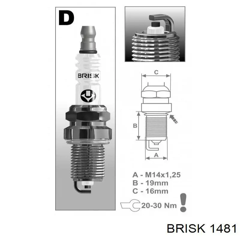 Свечи зажигания 1481 Brisk