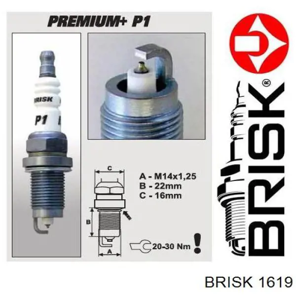 Купить 1619 Brisk Свечи автомобильные