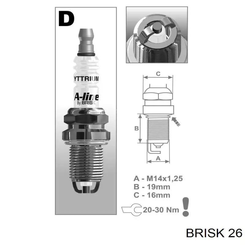 Свечи зажигания 26 Brisk