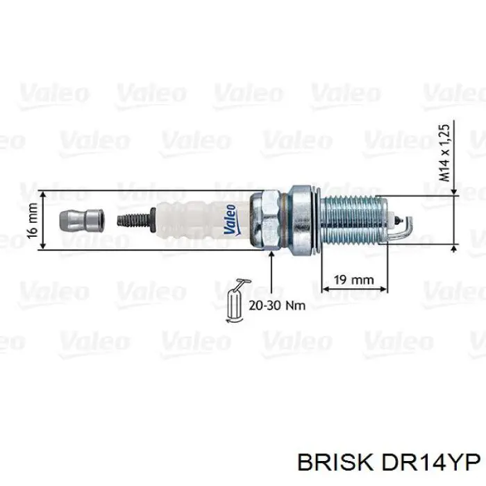 Свеча зажигания Brisk DR14YP цена, от 5.48 USD