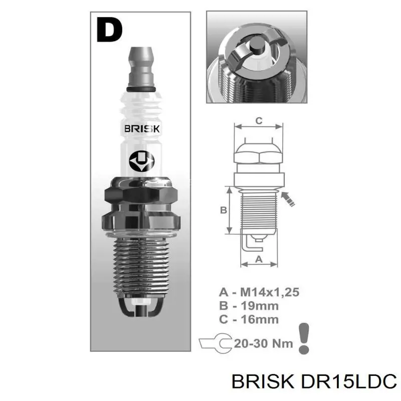 DR15LDC Brisk vela de ignição