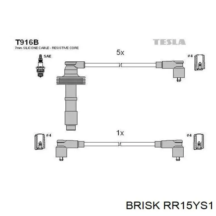 Свечи зажигания RR15YS1 Brisk