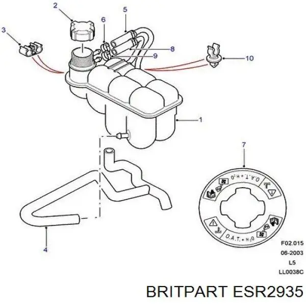 Купить 4322ZB1 Polcar Водяной бачок системы охлаждения