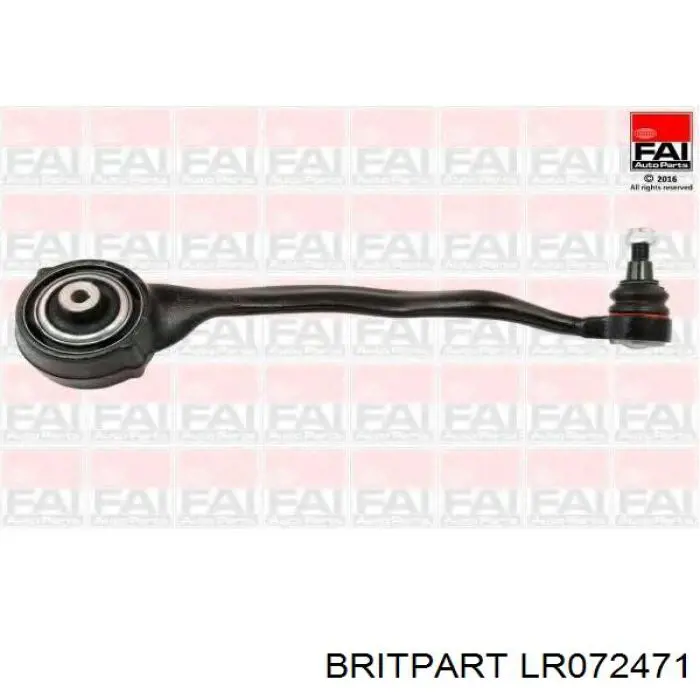 LR072471 Britpart braço oscilante inferior direito de suspensão dianteira