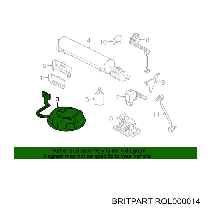 RQL000014 Britpart Компрессор подкачки амортизаторов