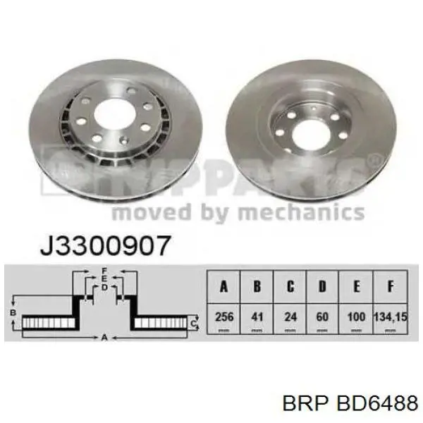 Передние тормозные диски BD6488 BRP