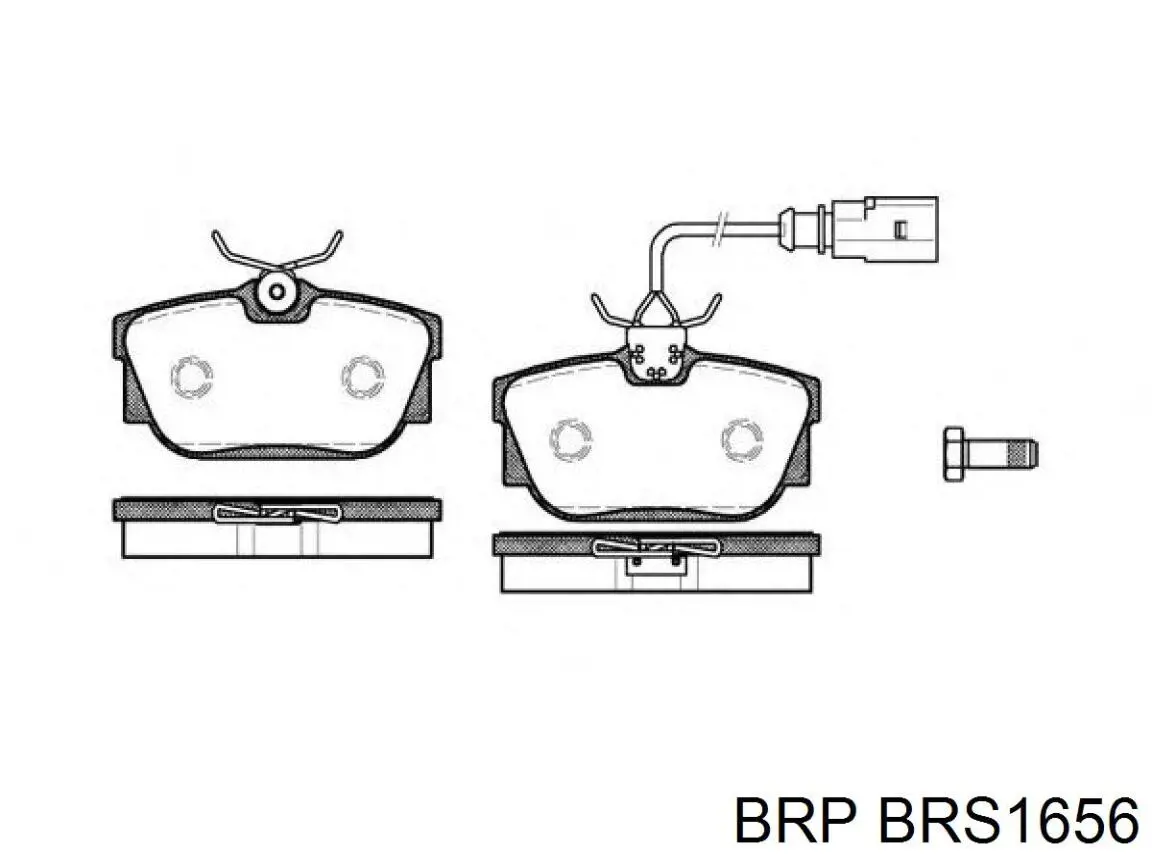 Купить BRS1656 BRP Задние барабанные тормозные колодки