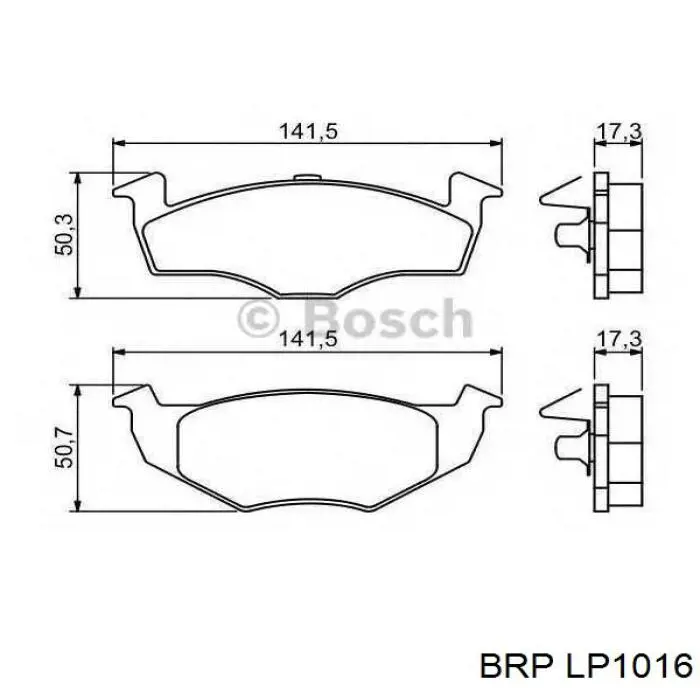 Колодки тормозные передние дисковые BRP LP1016