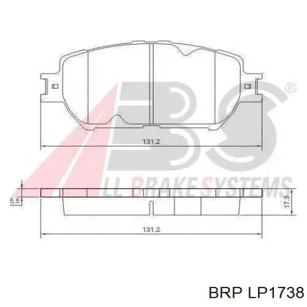 Передние тормозные колодки LP1738 BRP