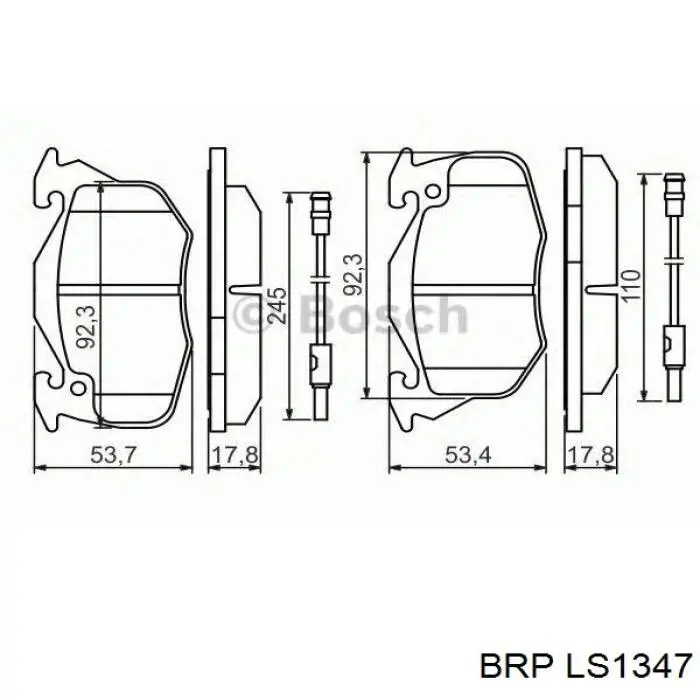Колодки тормозные задние барабанные BRP LS1347