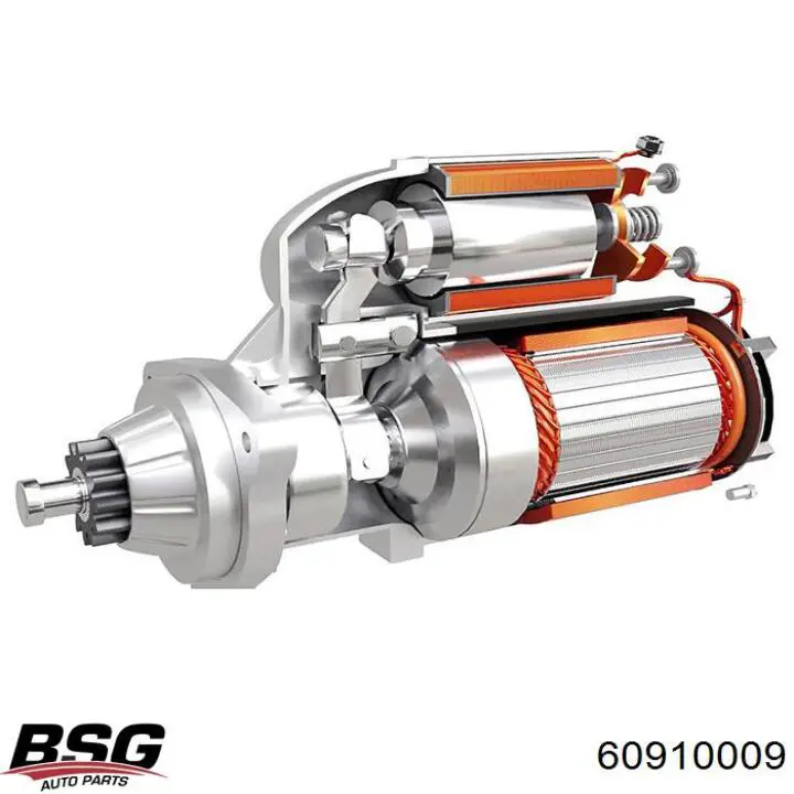 Стекло левого зеркала заднего вида 60910009 BSG