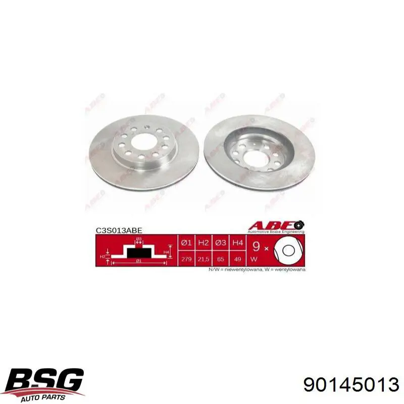 90145013 BSG Внутрисалонный фильтр