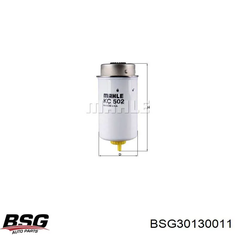 Фильтр тонкой очистки топлива BSG BSG30130011 цена, от 11.30 USD