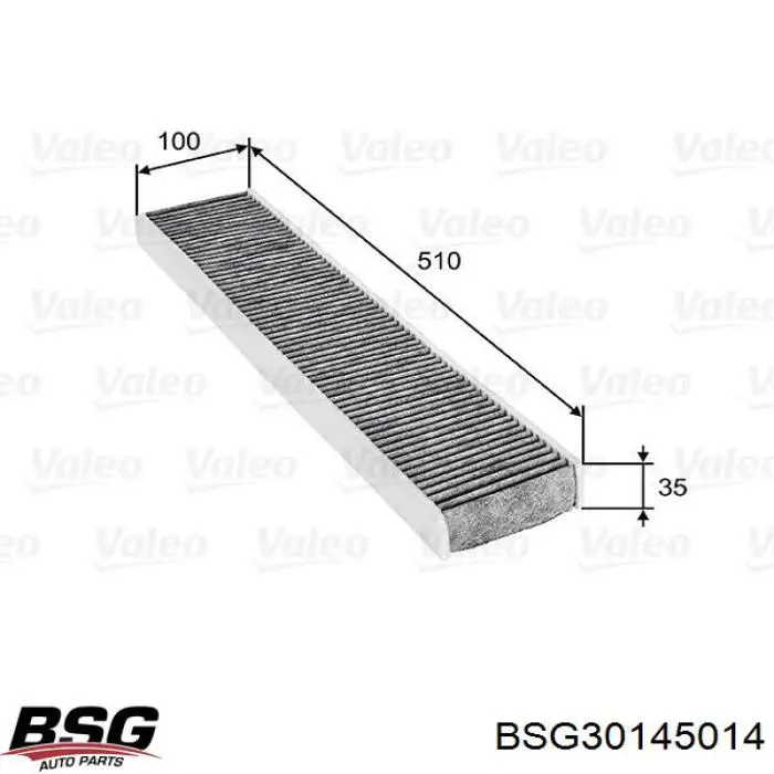 BSG 30-145-014 BSG фильтр салона