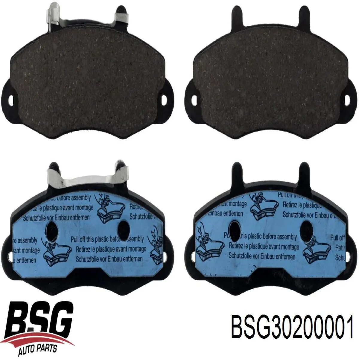 BSG30200001 BSG колодки тормозные передние дисковые