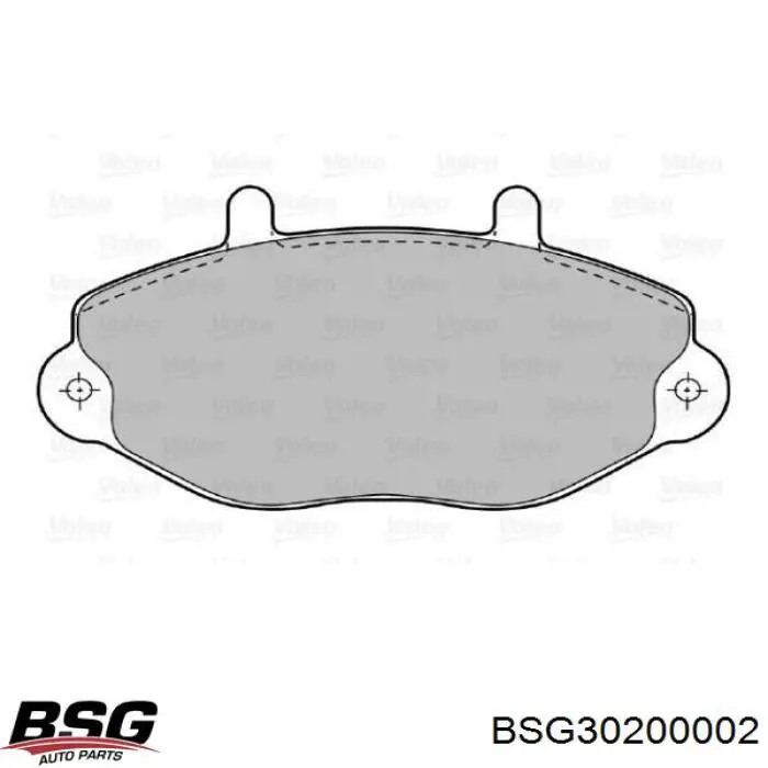 BSG30200002 BSG колодки тормозные передние дисковые