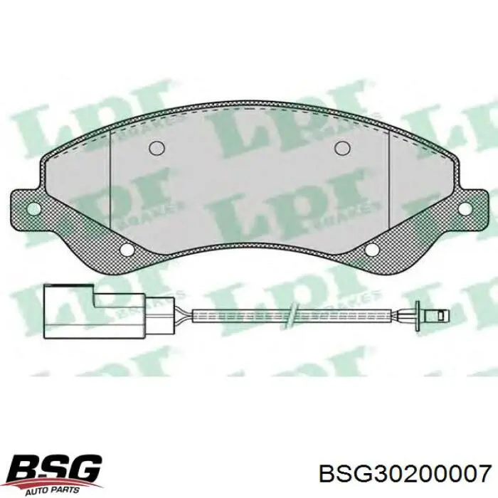 Передние тормозные колодки BSG30200007 BSG