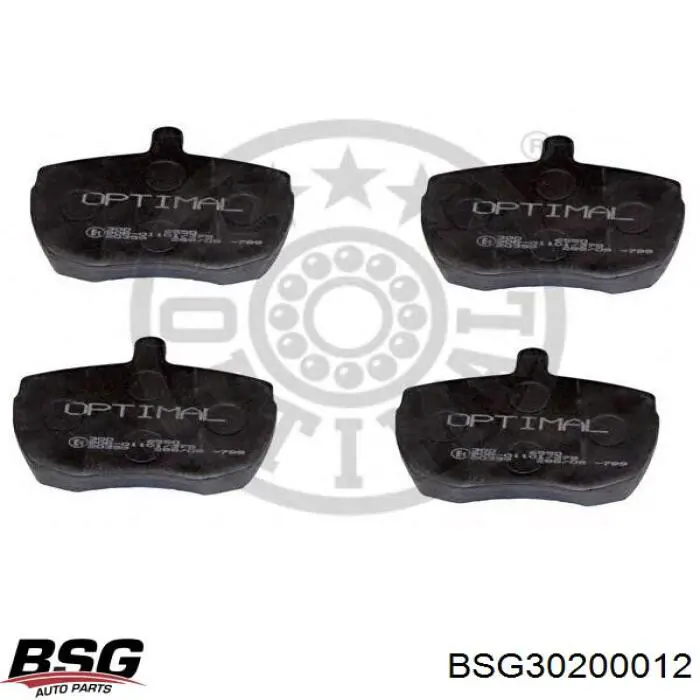 Колодки гальмівні передні, дискові BSG30200012 BSG