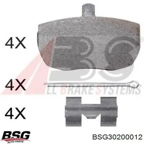 Купить BSG30200012 BSG Колодки тормозные