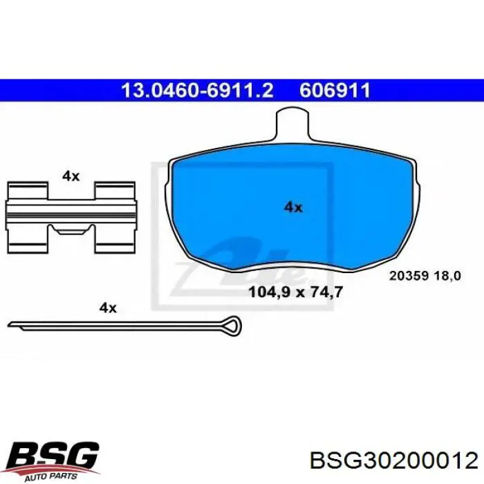 Колодки BSG BSG30200012 цена, от 15.93 USD