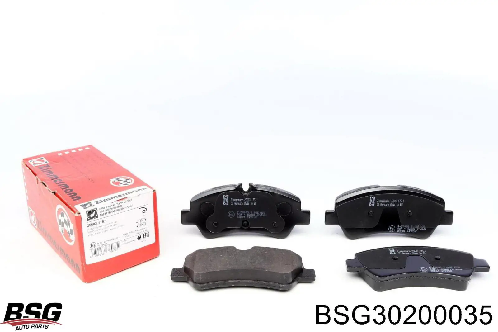 Купить BSG30200035 BSG Колодки тормозные задние, дисковые