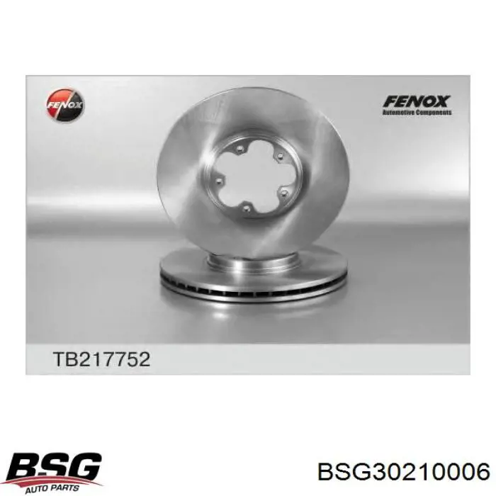 Тормоз дисковый передний BSG BSG30210006 цена, от 25.52 USD