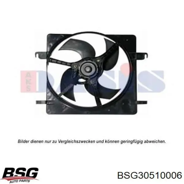 BSG 30-510-006 BSG диффузор радиатора охлаждения, в сборе с мотором и крыльчаткой
