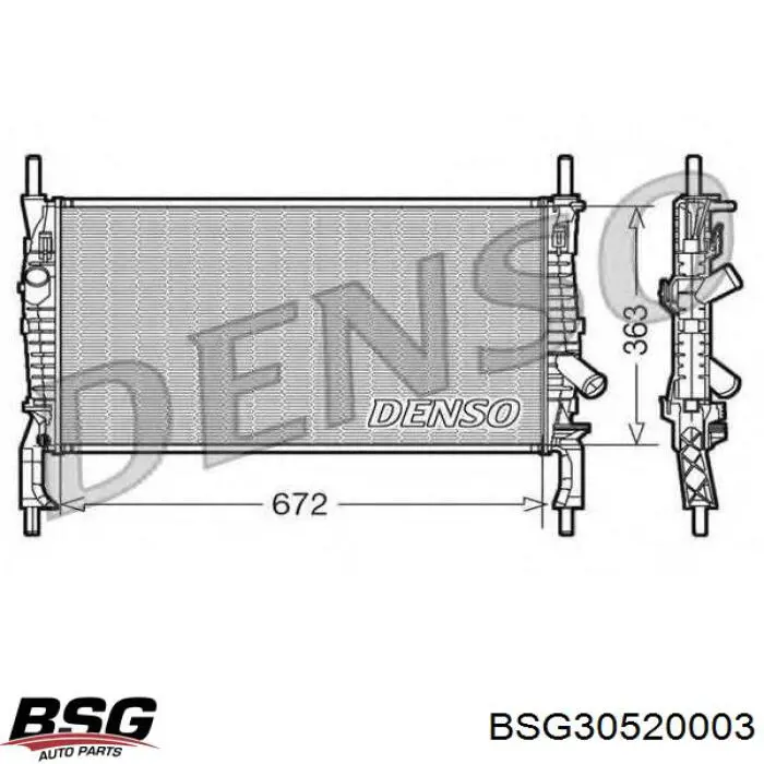 Радиатор BSG30520003 BSG