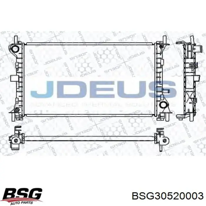 Радиатор охлаждения двигателя BSG BSG30520003 цена, от 75.92 USD