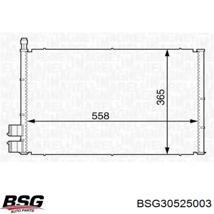 Купить BSG30525003 BSG Радиатор системы охлаждения кондиционера