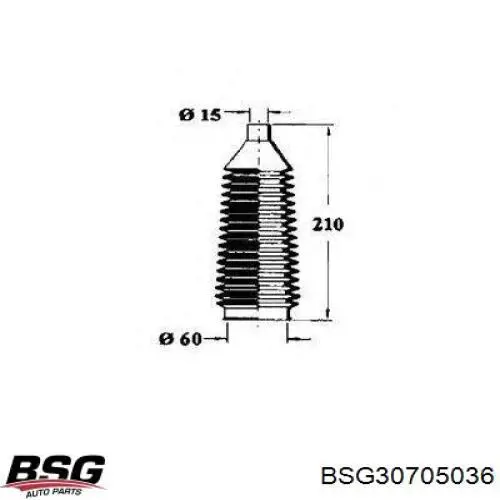 BSG 30-705-036 BSG пыльник рулевой рейки