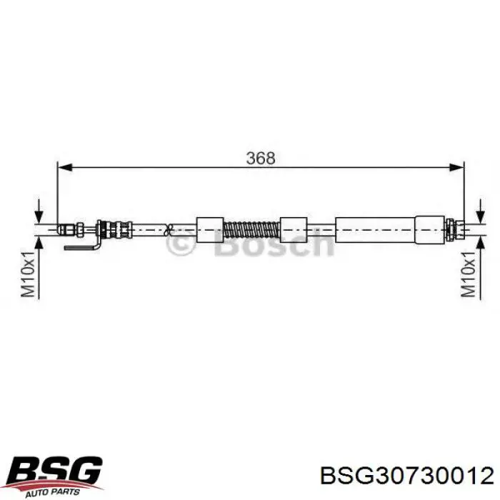 Шланг тормозной передний BSG BSG30730012 цена, от 6.48 USD