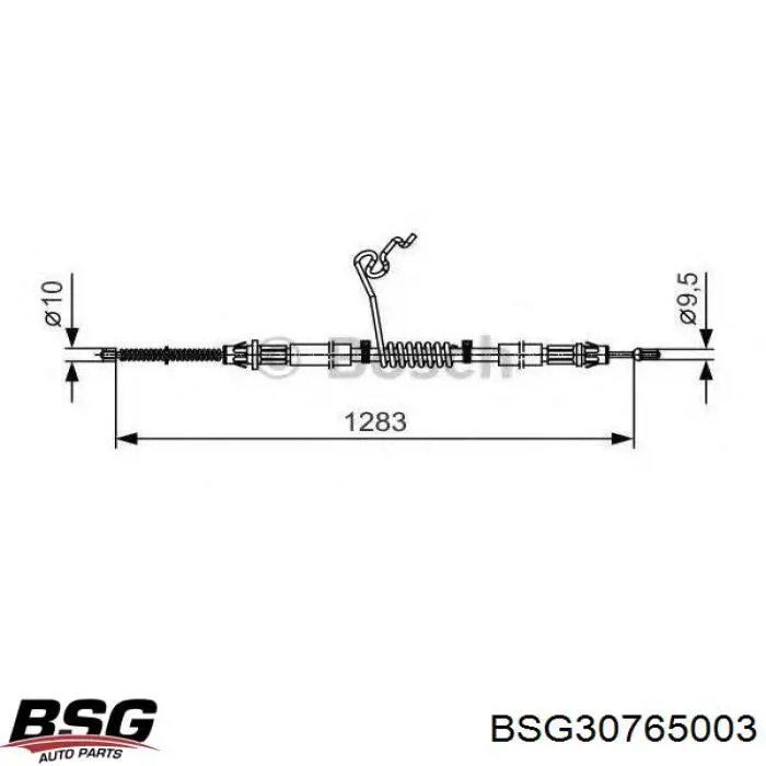 Задний правый трос ручника BSG30765003 BSG