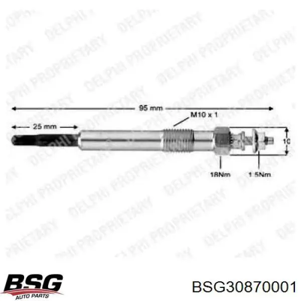 Купить BSG30870001 BSG Свечи накала