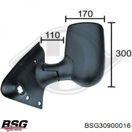 Зеркало заднего вида, левое FPS FP2801M09 цена, от 66.51 USD