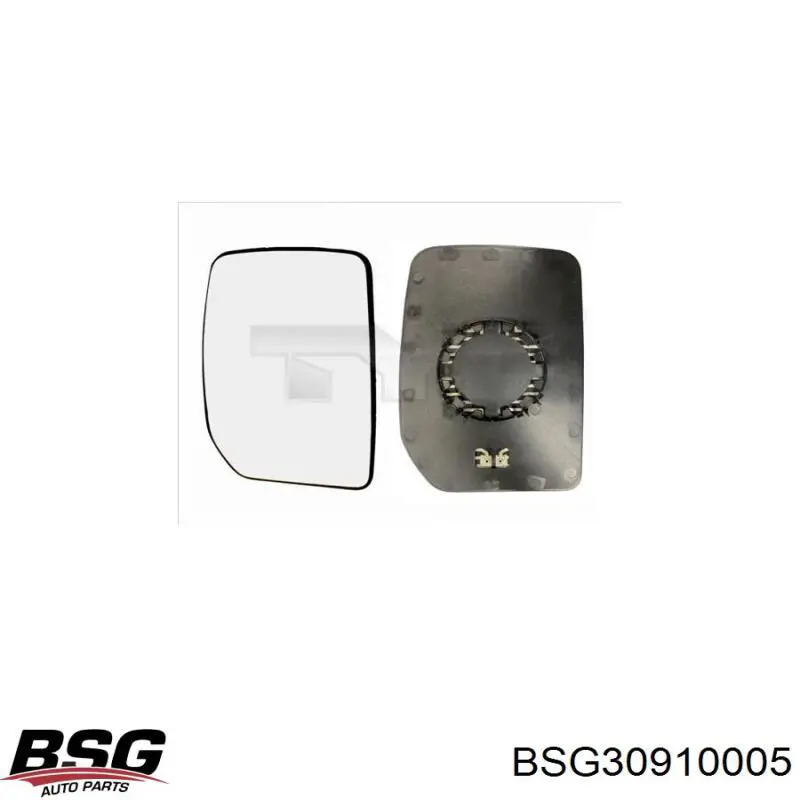 BSG 30-910-005 BSG зеркальный элемент зеркала заднего вида правого