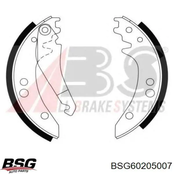 Колодки тормозные задние барабанные BSG BSG60205007
