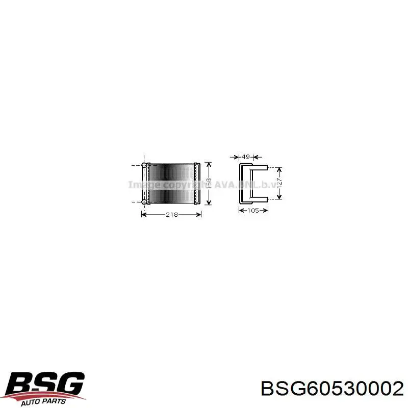 BSG60530002 BSG радиатор печки