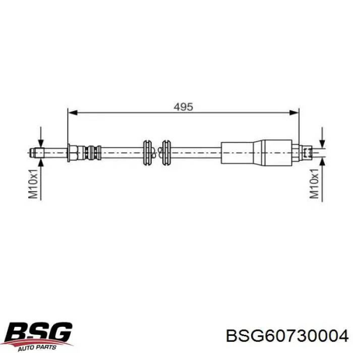 BSG 60-730-004 BSG шланг тормозной передний