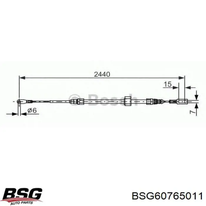 Передний трос ручника BSG60765011 BSG