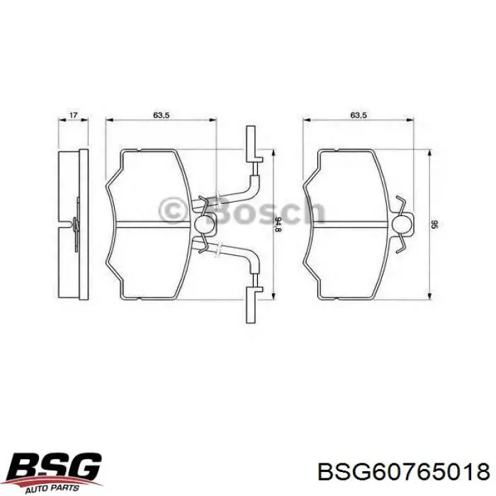 Cable de freno de mano trasero izquierdo BSG60765018 BSG