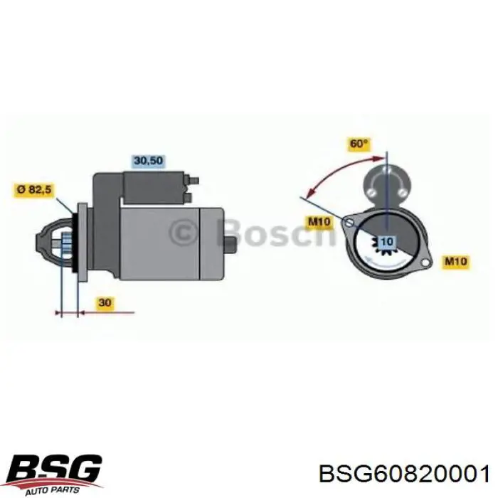 Стартер BSG60820001 BSG