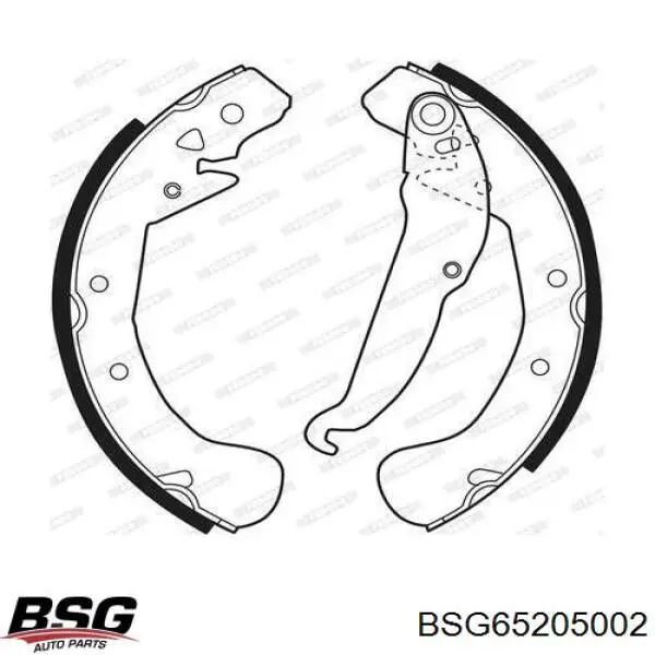 Колодки тормозные задние барабанные BSG BSG65205002