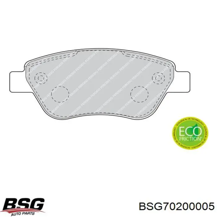 Купить BSG70200005 BSG Колодки тормозные
