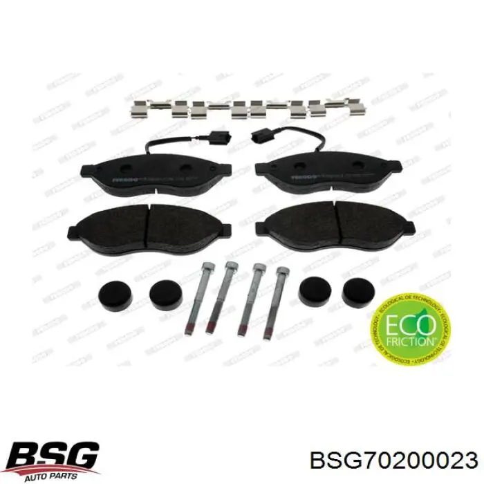 BSG 70-200-023 BSG sapatas do freio dianteiras de disco