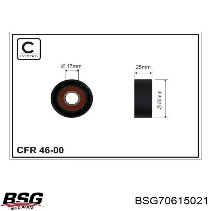 Tensor de correa, correa poli V BSG70615021 BSG