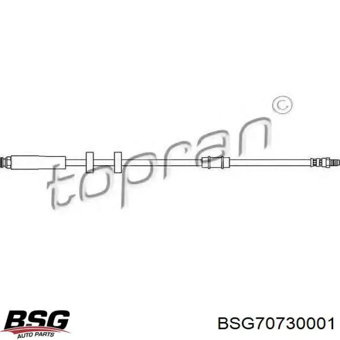 BSG70730001 BSG шланг тормозной передний